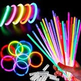 Kit 100 Unidades Pulseiras Neon 7 Cores Festas Balada Brilha Escuro Fluorescente LED Silver Festas