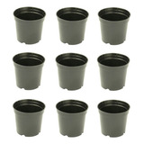 Kit 100 Vasos Pote Numero 6 De 80 Ml Preto Suculenta Planta