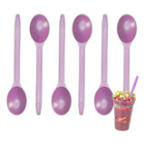 Kit 1000 Colherzinhas Roxa Açaí Sobremesa Sorvete Reforçadas