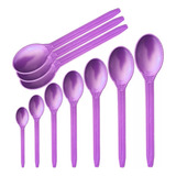 Kit 1000 Colherzinhas Roxa Açaí Sobremesa Sorvete Reforçadas