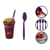 Kit 1000 Colherzinhas Roxa Açaí Sobremesa Sorvete Reforçadas