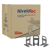 Kit 1000 Niveladores 1 0mm 100 Cunhas Slim Clip Para Assentar E Nivelar Porcelanato Piso Cerâmica Nivelatec