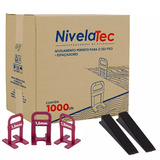 Kit 1000 Niveladores 1 5mm 100 Cunhas Slim Clip Para Assentar E Nivelar Porcelanato Piso Cerâmica Nivelatec