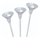 Kit 1000 Pega Balão Vareta Haste Suporte Bexiga 30cm Branco