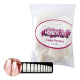 Kit 1000 Unhas Tips Natural Branca Postiças Sorriso Meia lua
