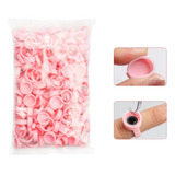 Kit 100un Anel Batoque Rosa Cilios Micropigmentação Tatuagem
