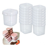 Kit 100un Pote 220ml Quadrado Com Lacre Bolo No Pote Descart Cor Transparente