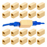 Kit 100x Adaptador Emenda Rj45 Cabo Rede Cat5e Fêmea