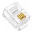 Kit 100x Conector Modular Plug Rj-11 6x4 Telefonia 