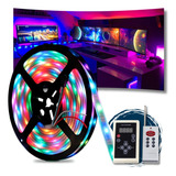 Kit 10m Fita Led Digital 6803 Rgb Ip67 12v Central Controle