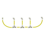 Kit 10m Tubo Pex Multicamada 16mm Gás Glp Anilha 5 Pontos