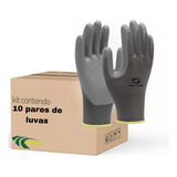 Kit 10pares Luva Jardinagem Borracha Nitrílica Flexível