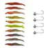 Kit 10pçs Camarão Artificial Jig Head 5 8cm Robalo Matadeira