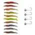 Kit 10pçs Camarão Artificial Jig Head 7 8cm Robalo Matadeira