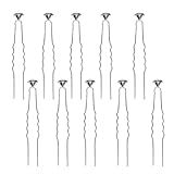Kit 10pçs Enfeites Para Cabelo Ponto De Luz Penteado Fashion Prata 
