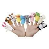 Kit 10un Fantoches Dedos Dedoches Divertidos Pelúcia Animais