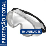 Kit 10un Óculos De Proteção Ampla