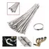 Kit 10x Abraçadeiras Zip Tie Termotape Aço Inox 4 6x400mm