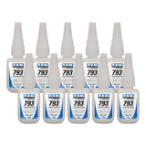 Kit 10x Adesivo Cola Instantâneo 793 20g Tek Bond caixa