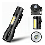 Kit 10x Lanterna Tática Mini Led Recarregável Pesca Caça