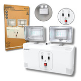 Kit 10x Luminária Emergência 12w Bloco 2 Faróis Avant 6000k Cor Branco 110v 220v