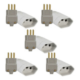 Kit 10x Plug 3p Macho 10x Plug Fêmea 2p t 10a 250v Ilumi