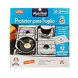 Kit 10X Protetor Fogão 4 E 6 Bocas Alumínio 120 Folhas Wyda