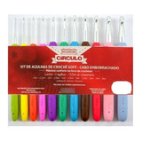 Kit 11 Agulhas Crochê Cabo Emborrachado Circulo Original
