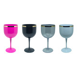 Kit 110 Taças Gin Com Borda Metalizada Personalizada 580 Ml