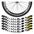 Kit 12 Adesivos Bike Roda Aro 24 26 29 Vbrake Vmaxx Preto Jg