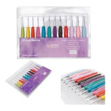 Kit 12 Agulhas Croche Cabo Emborrachado Envio Imediato
