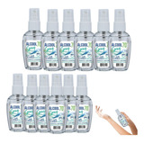 Kit 12 Álcool 70 De Bolsa Líquido Spray 60ml Perfumado