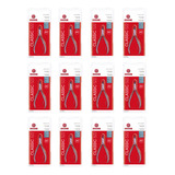 Kit 12 Alicates Cuticula Aço Carbono 522 c Classic Mundial
