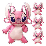 Kit 12 Balão Angel Stitch Metalizado Festa Flutua Gás Hélio