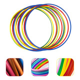 Kit 12 Bambolês 75cm Ginastica Arco Colorido Cor Sortida