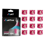Kit 12 Bandagem Elástica Adesiva Aktive Sport Tape