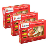 Kit 12 Barquete Canudo Rechear Super Crocante Crokini