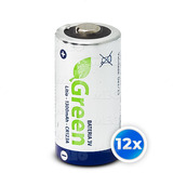 Kit 12 Bateria Pilha Cr123 Lithiun Green Photo Cr123a 3v