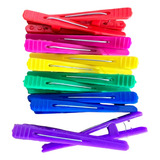 Kit 12 Bico De Pato Presilha Prendedor Cabelo Clip Colorido