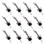 Kit 12 Bicos Dosador C tampa Inox Silicone Azeite Bar Vinho