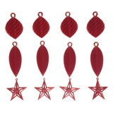 Kit 12 Bolinhas Estrela Enfeite De Natal Árvore Sofisticadas