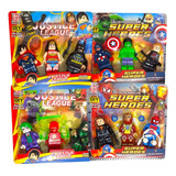 Kit 12 Bonecos Coleção Vingadores E Liga Da Justiça Menino