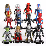 Kit 12 Bonecos Miniaturas Vingadores Marvel Action Figure