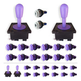 Kit 12 Botões Nylon Lilás Player 1 Player 2 2 Comandos