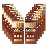 Kit 12 Caixas De Lápis De Cor Tons De Pele Multicolor 12 Cor