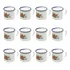 Kit 12 Caneca Esmaltada Café E Chá Floral Xícara 150ml Ágata