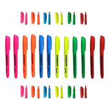 Kit 12 Caneta Marca texto Lumis Colorida Secagem Rápida Flex