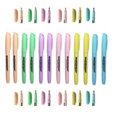 Kit 12 Caneta Marca texto Pastel Colorida Secagem Rápida