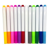 Kit 12 Canetas Giz Liquido Colorida Quadro Negro Lousa