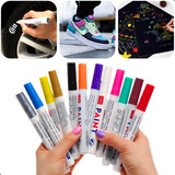 Kit 12 Canetas Tinta Óleo Permanente Tênis Pneu Tecido Vidro